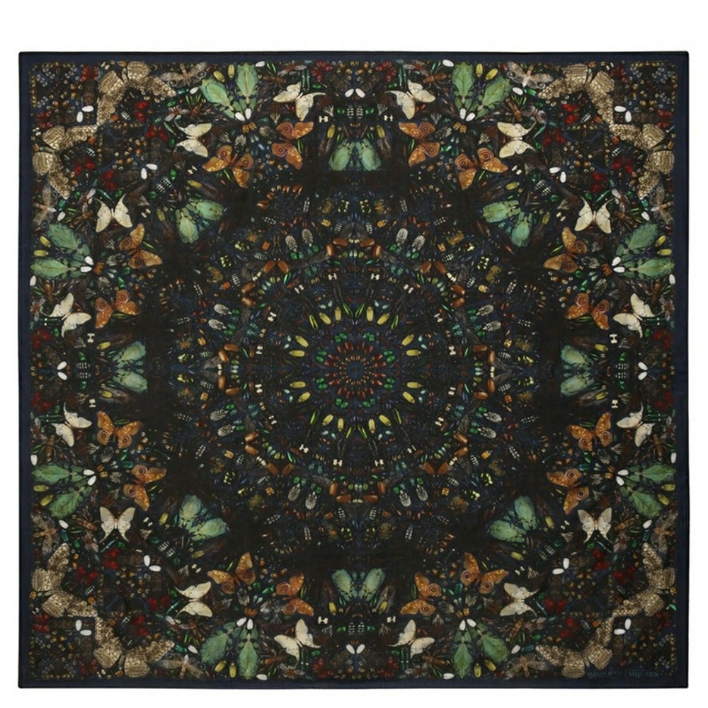 NEW McQueen Damien Hirst Limited Rare Silk Scarf